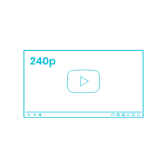 Digital Youtube Video 240P Svg Vector Tracing Design, Free Vectors File